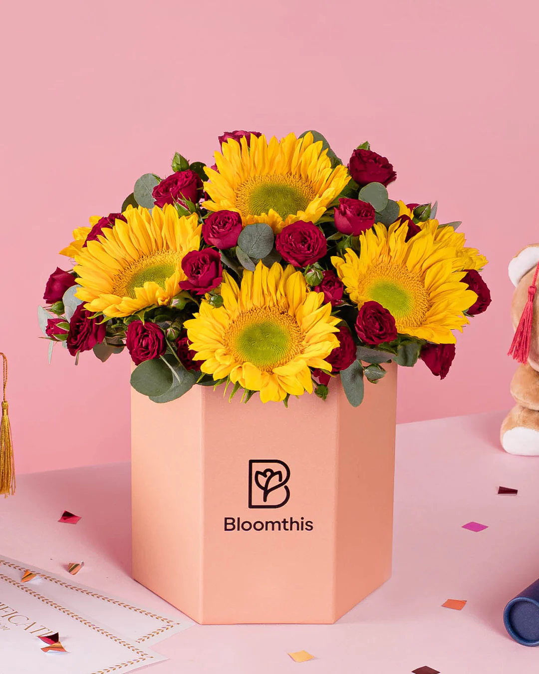 Zendaya Yellow Sunflower Flower Box