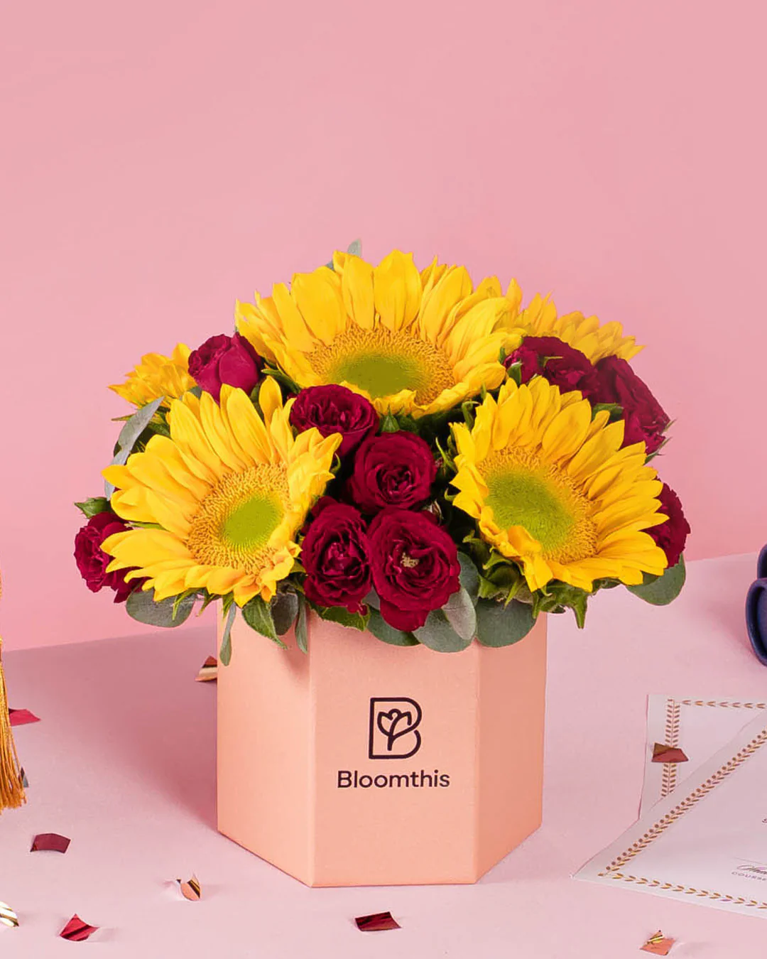 Zendaya Yellow Sunflower Flower Box - Image 3